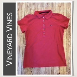 Vineyard Vines Dark Pink 5-Button Polo~ See Measurements!